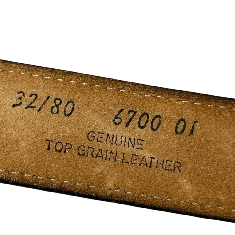 Chambers Genuine Top Grain Leather Large Stainless Oval Buckle Western Belt, 37